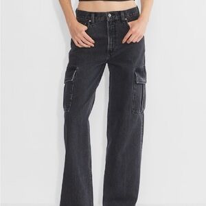Women's Black Cargo Jeans